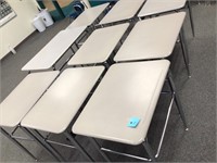 9 School desks Metal bottoms 27" x 19" x 29"