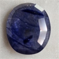 CERT 8.60 Ct Faceted Madagascar Hue Enhanced Blue