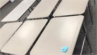 5 School desks Metal bottoms 27" x 19" x 29"