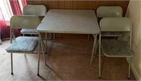 CARD TABLE W/(4)CHAIRS