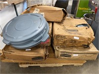 New! 6 Pack of 32 Gallon Trash Can Lids