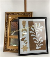 Gold Tone Victorian Style Mirror framed Cutting