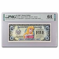 2007 $5 (d) Sleeping Beauty Cu-64 Pmg (dis#129)