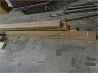 Bundles of engineered wood flooring