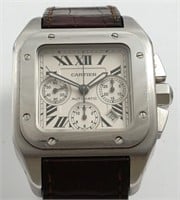 Cartier Santos XL 100 chronograph automatic w/B&P