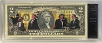 S - AUTHENTICATED UNCIRCULATED TRUMP $2 BILL (6M)