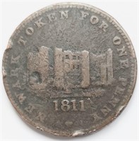 1811 Great Britain ONE PENNY Token Newark 35mm