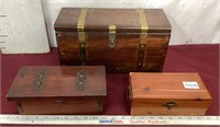3 Vintage Wooden Chest/Boxes