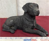 Black Lab Dog Statue