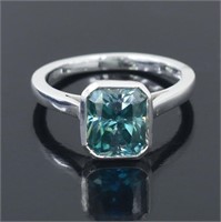 APPR $3300 Moissanite Ring 3 Ct 925 Silver