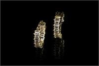 Gold Plated Crystal Setting Earrings