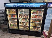 TURBO AIR SELF CONTAINED 3 GLASS DOOR FREEZER