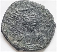 Medieval coin 11th AD "Jesus Christ-King of Kings"
