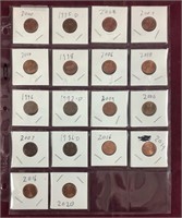 Sheet With 18 Error Lincoln Cents