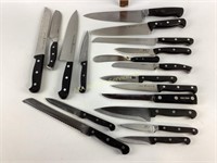 Kitchen Cutlery Knives assorted, Resin Black