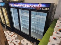 TURBO AIR SELF CONTAINED 3 GLASS DOOR FREEZER