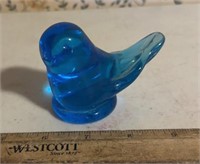SMALL GLASS BIRD-BLUE