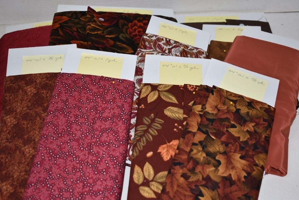 Fabric Assortment - Brown, Floral, Velvet