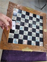 oriental chess board w/figurines