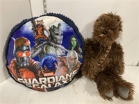 Guardians of the galaxy pillow and stuffed toy