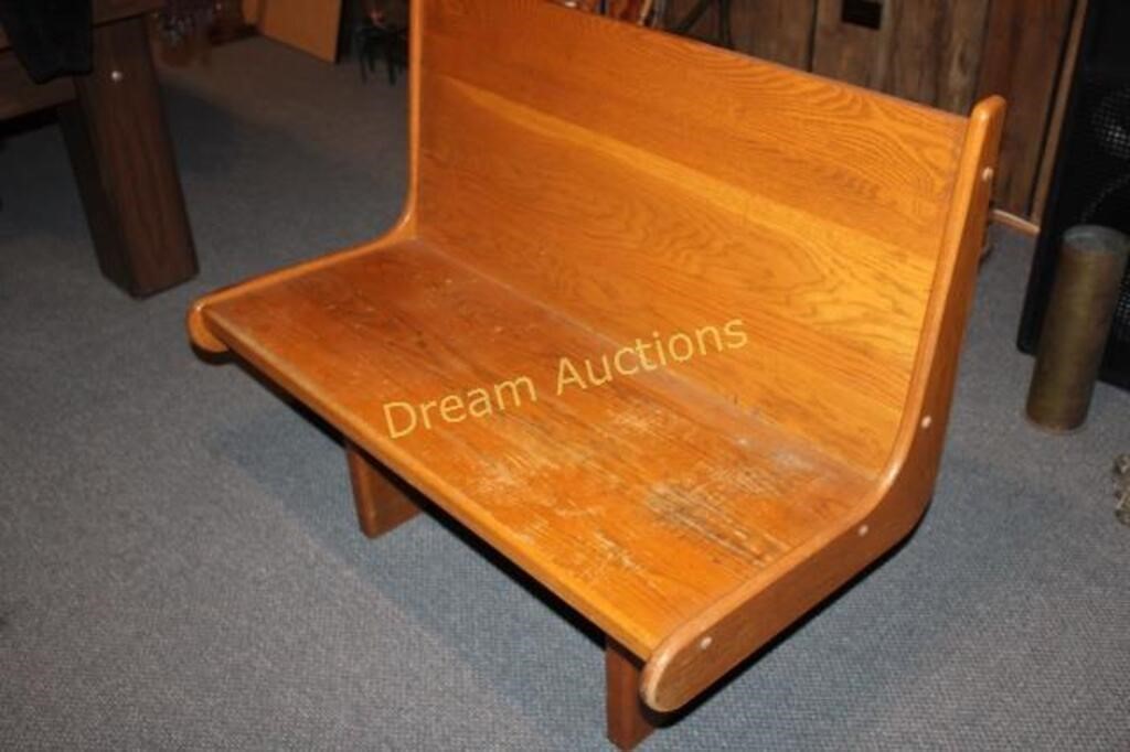 Wooden Church Pew 39L, Location/Basement