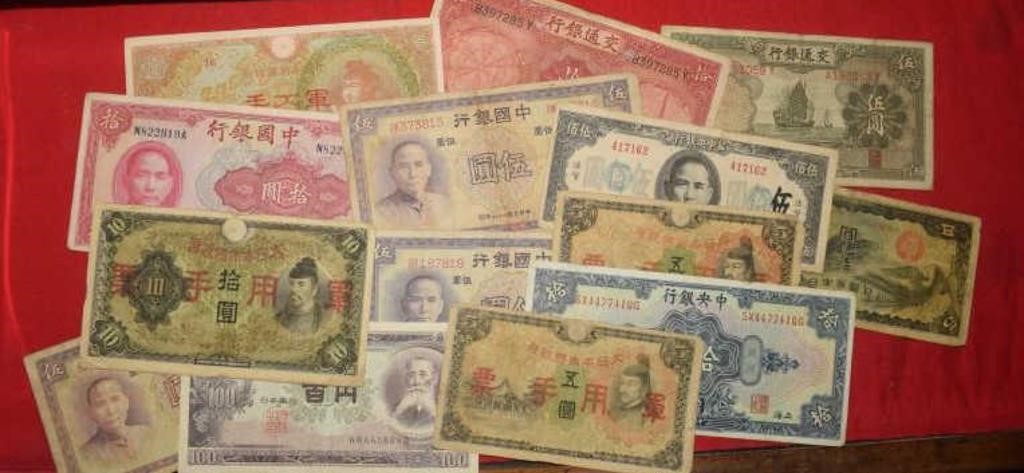 1930's-40's Chinese & Japanese Currency