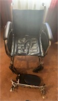 CONVALESCENT WHEELCHAIR W/FOOT RESTS & LEG PADS