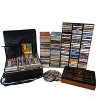 Large Collection of Assorted Cassette Tapes & CDs