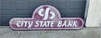 City State Bank Metal Sign