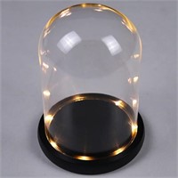 LED Glass Dome, 4.33Dx4.7H, Black