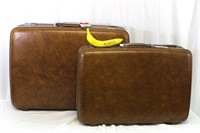 Pair Vtg. American Tourister "Escort" Suitcases