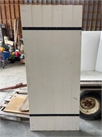 White sliding barn door