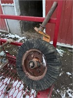 Rotary mower wheel