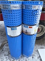 2 rolls of blue flooring underlay