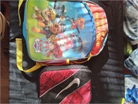 Paw patrol/nike lunchbag lot of 2