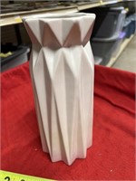White Vase 9" tall x 3" diam