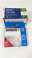 Bissett 3/8 x 5/16 hammer staples & Arrow1/2 12mm