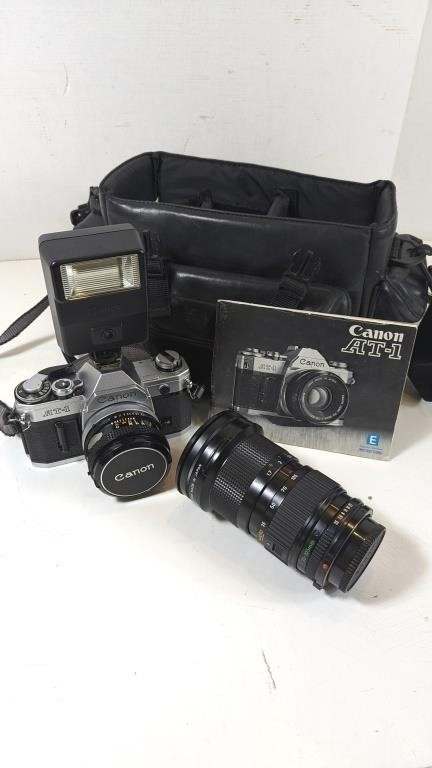 VINTAGE Canon AT-1 SLR Camera & Bag