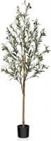 5FT OAKRED Artificial Olive Tree Set