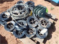 Qty Approx (20) Misc Newsteel Cable Reels with Car