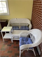 Wicker patio set