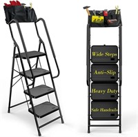 4 Step Ladder with Handrails, 330lbs