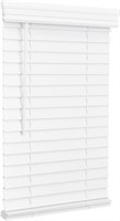 22x36 Faux Wood Blind, White