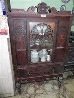 Queen Ann Style China Cabinet  - contents not