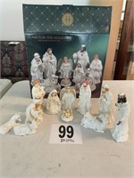 Home for the Holidays Porcelain Nativity set