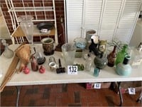 Miscellaneous Glassware, Avon, Insulators, Vases,