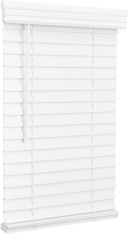 22x36 Faux Wood Blind, White