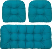 Focuprodu 3pc Wicker Cushions, Blue