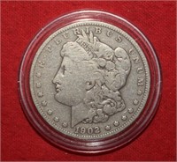 1902 Morgan Silver Dollar in Case