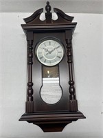 Wood Wall Clock with Chime, Walnut